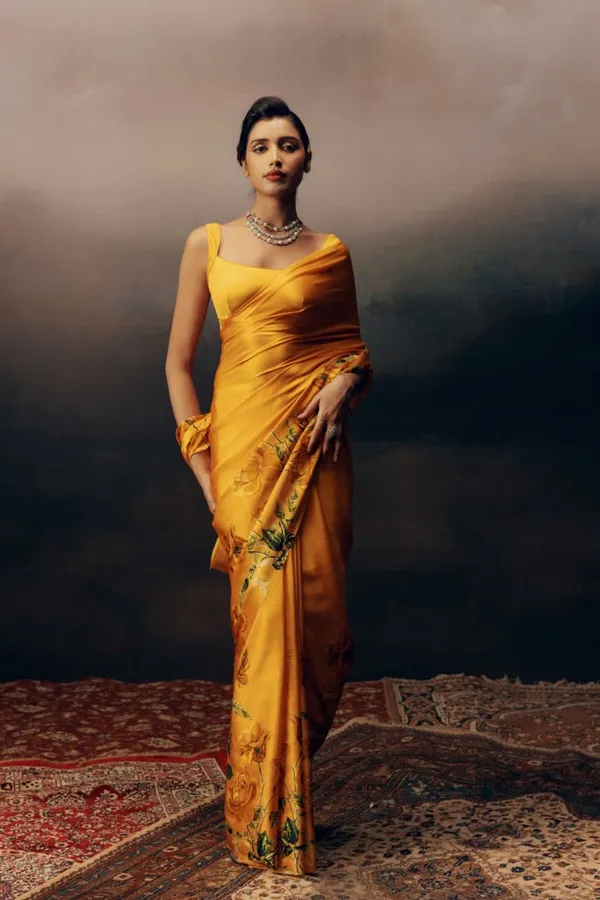 Yellow_Satin_Floral_Print_Saree_for_Women