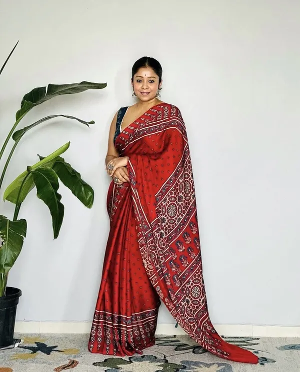 Red_Satin_Ajrakh_Print_Traditional_Saree_for_Women