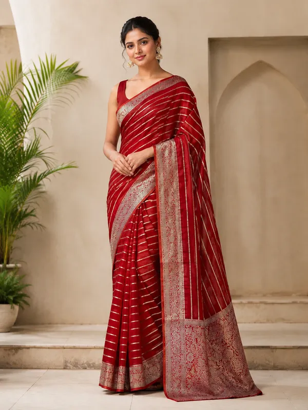 Red_Satin_Zari_Woven_Banarasi_Saree_for_Women