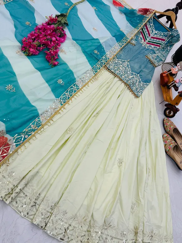 New_Designer_Party_Top_Lehenga_&_Dupatta_Set_|_Sky_Blue