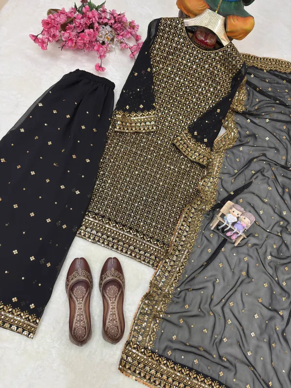 Beautiful_Georgette_Kurti_Plazzo_Dupatta_Set