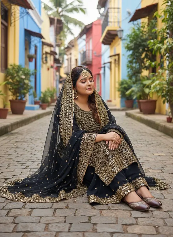 Beautiful_Georgette_Kurti_Plazzo_Dupatta_Set