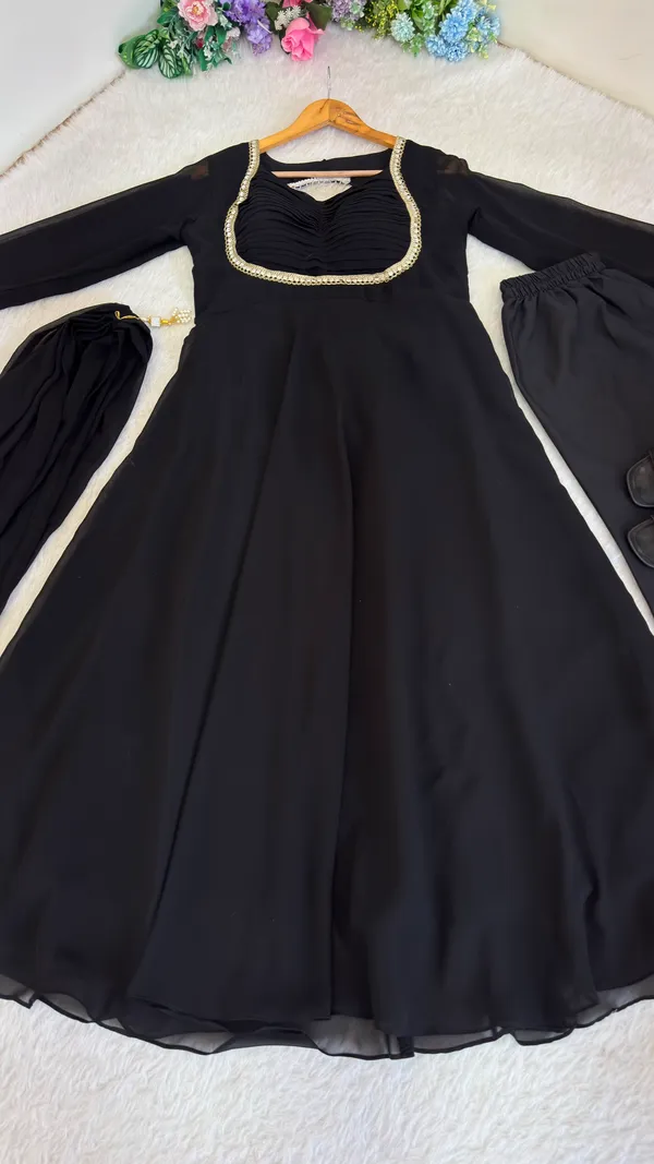 Black_Fox_Georgette_Party_Wear_Gown_with_Dupatta_&_Pant