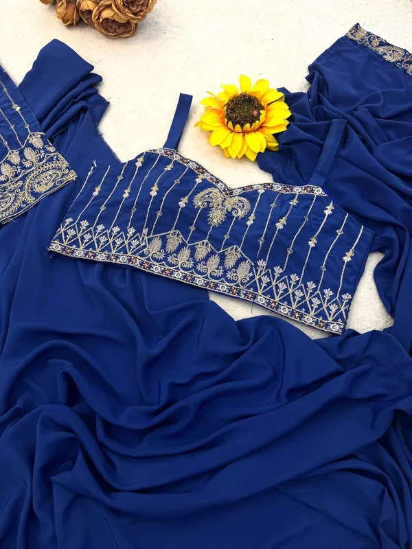 Premium_Ready-to-Wear_Blue_Saree_with_Jacket_&_Blouse