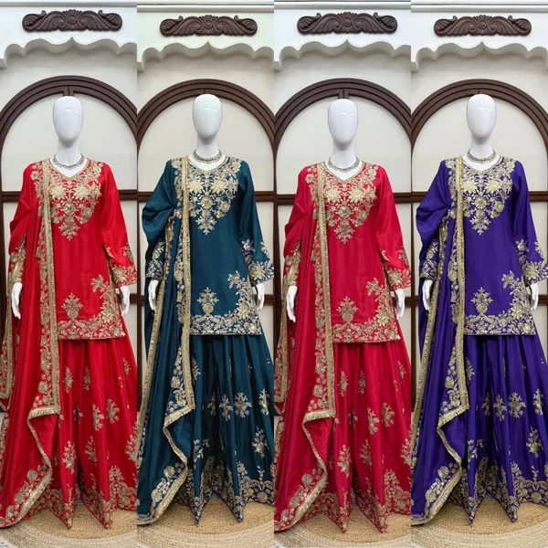 Chinon_Silk_Embroidered_Top_Plazzo_Dupatta_Set