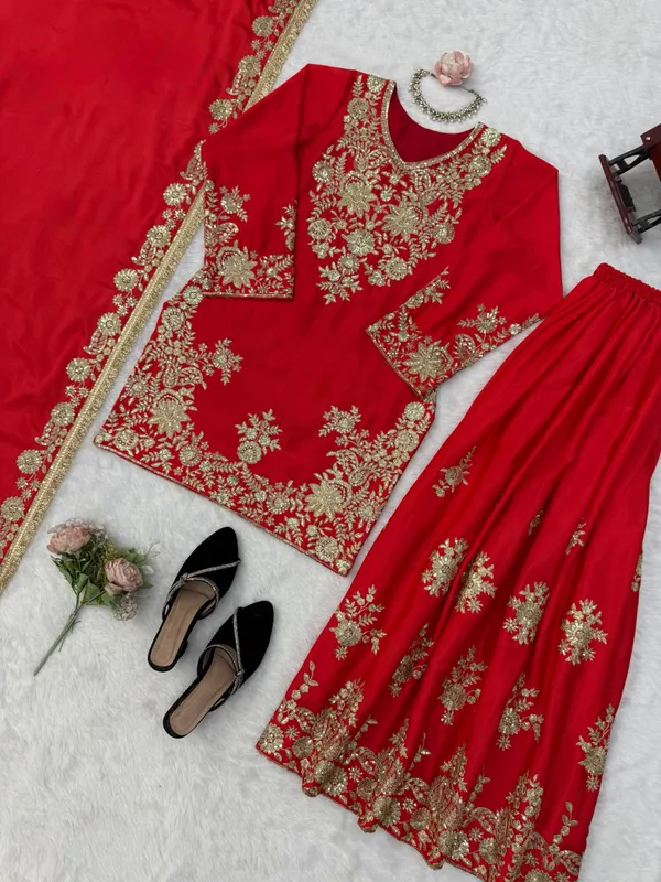 Chinon_Silk_Embroidered_Top_Plazzo_Dupatta_Set
