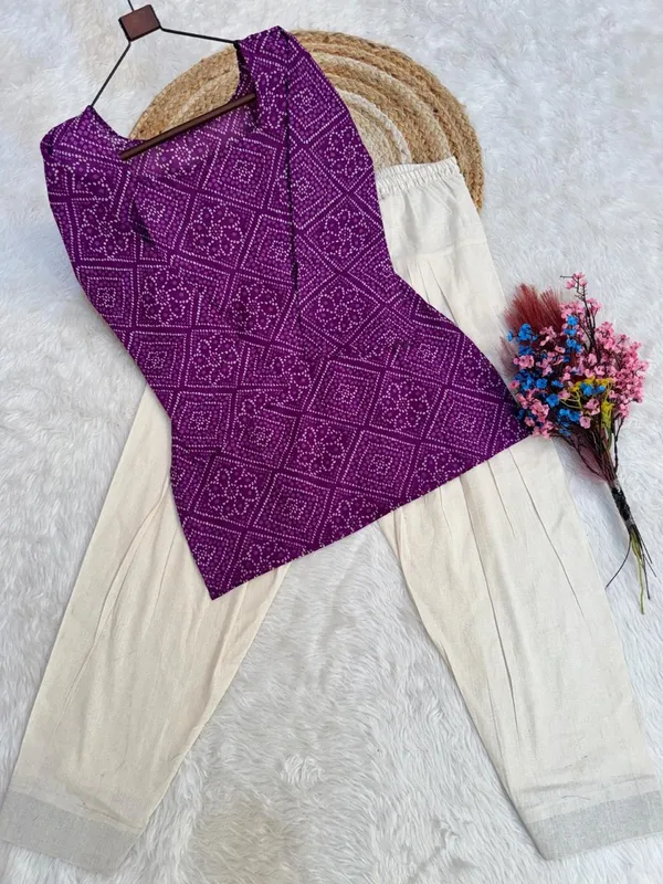 Cotton_Bandhej_Print_Top_with_Farsi_Pant_Set