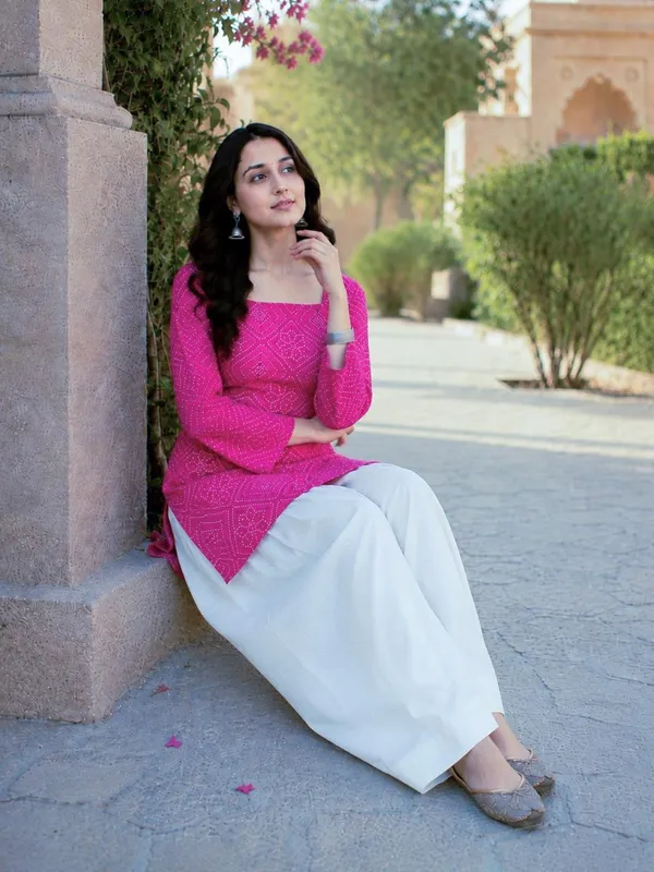 Cotton_Bandhej_Print_Top_with_Farsi_Pant_Set