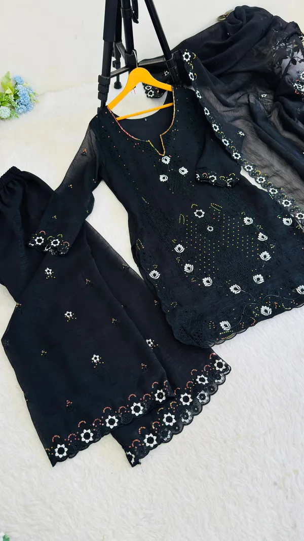 Currency_Silk_Embroidered_Top_Plazzo_Dupatta_Set