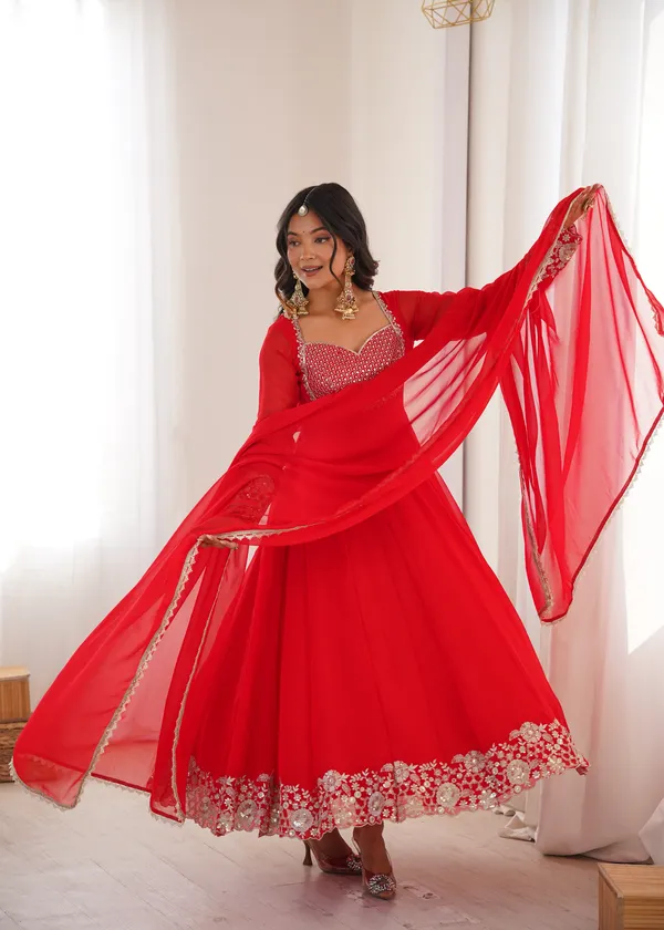 Designer_Anarkali_Gown_Set_with_Pent_and_Dupatta
