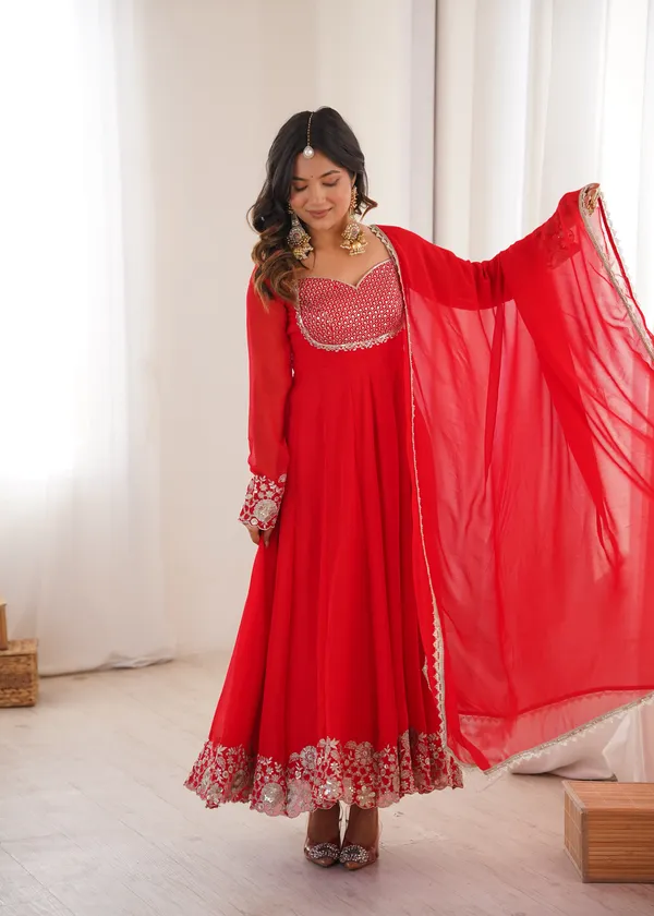 Designer_Anarkali_Gown_Set_with_Pent_and_Dupatta