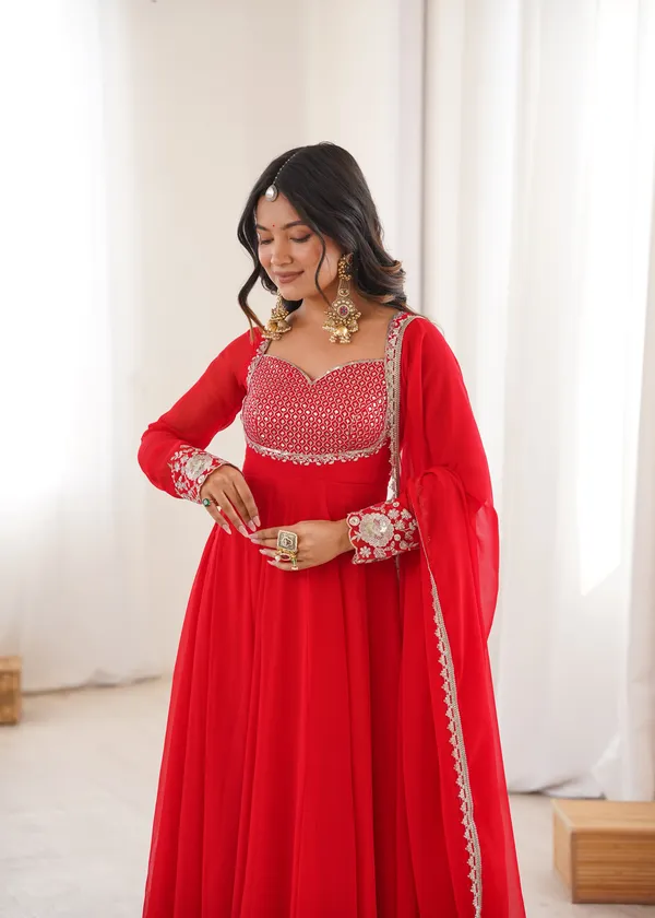 Designer_Anarkali_Gown_Set_with_Pent_and_Dupatta