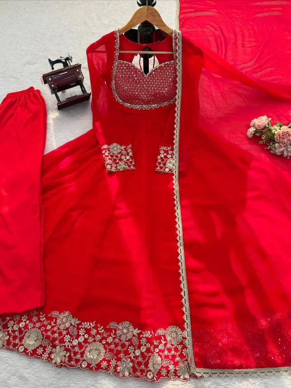 Designer_Anarkali_Gown_Set_with_Pent_and_Dupatta