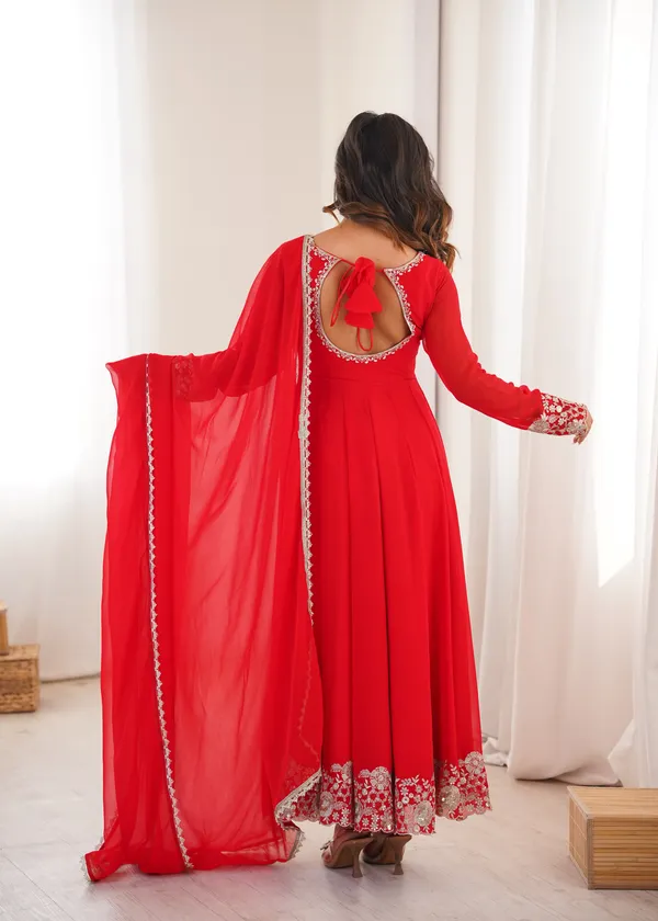 Designer_Anarkali_Gown_Set_with_Pent_and_Dupatta