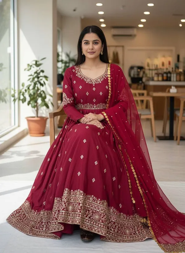 Designer_Chinon_Silk_Gown_Set_with_Dupatta