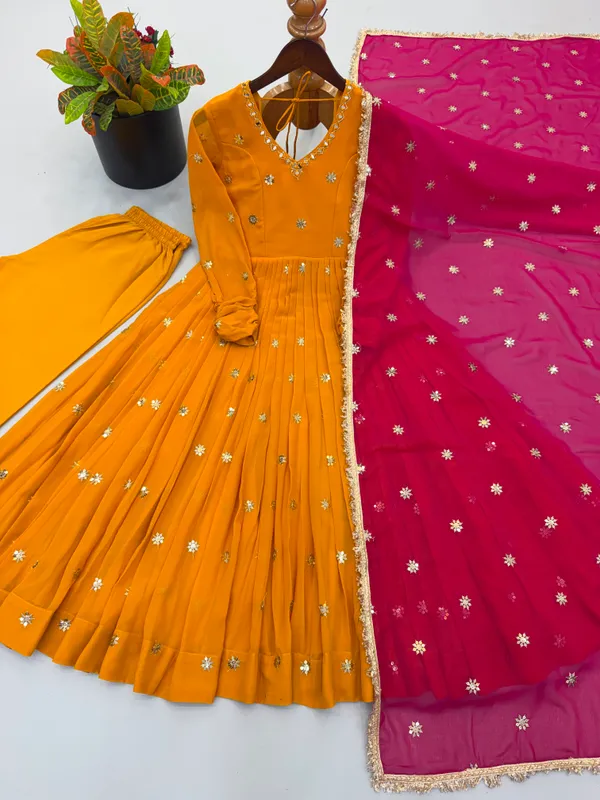 Designer_Faux_Georgette_Embroidery_Gown_Set_with_Dupatta