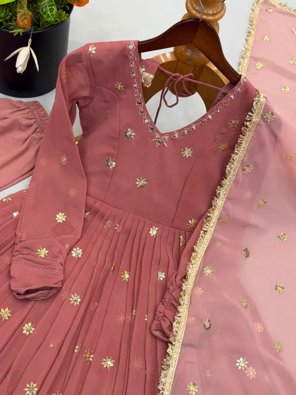 Designer_Faux_Georgette_Embroidery_Gown_Set_with_Dupatta