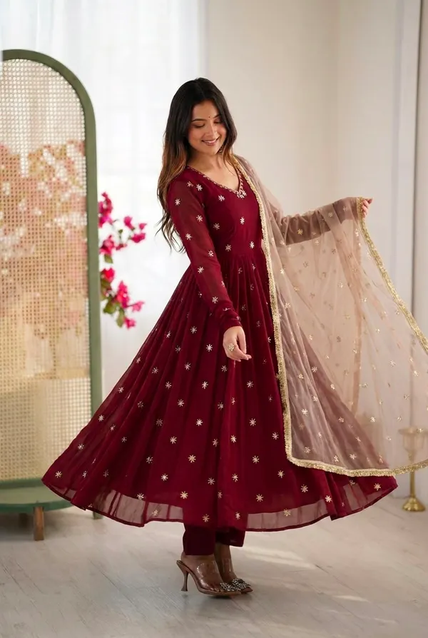 Designer_Faux_Georgette_Embroidery_Gown_Set_with_Dupatta