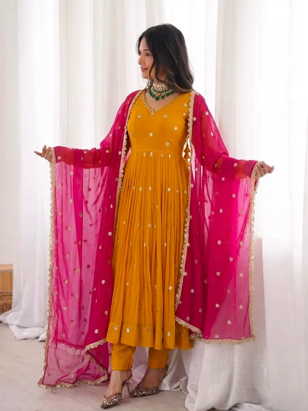 Designer_Faux_Georgette_Embroidery_Gown_Set_with_Dupatta