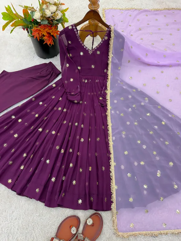 Designer_Faux_Georgette_Embroidery_Gown_Set_with_Dupatta