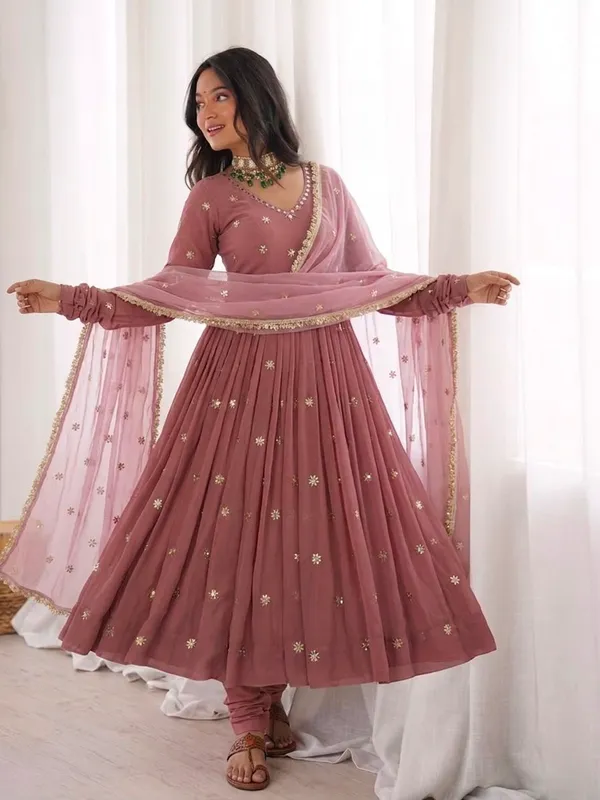 Designer_Faux_Georgette_Embroidery_Gown_Set_with_Dupatta