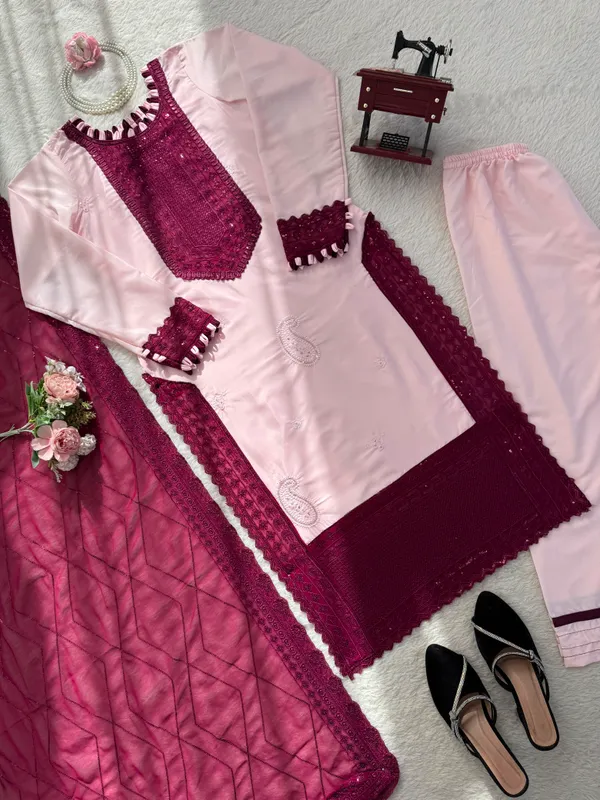 Designer_Pakistani_Top_With_Pent_Set