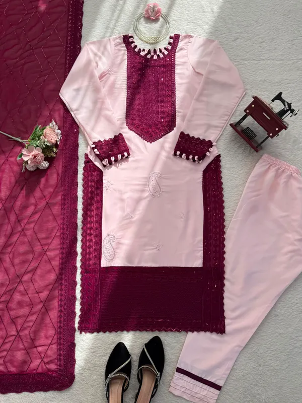 Designer_Pakistani_Top_With_Pent_Set