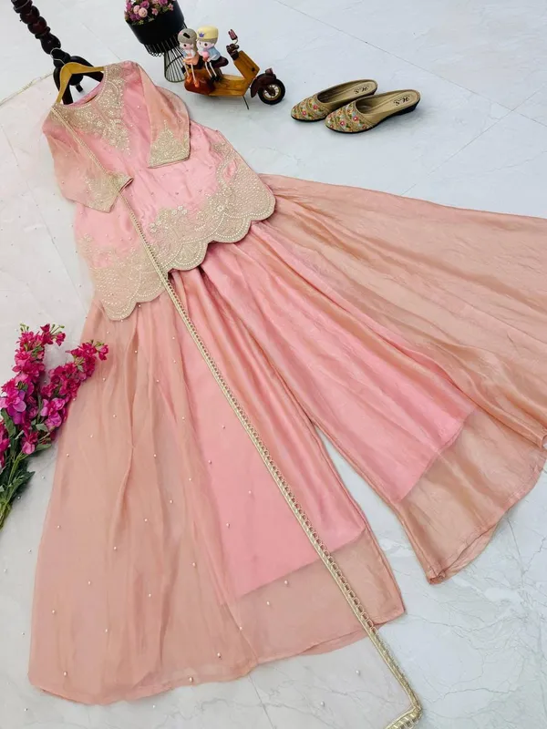 Designer_Party_Top_Pallazo_&_Dupatta_Set
