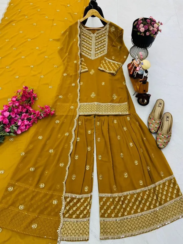 Designer_Party_Top_Pallazo_&_Dupatta_Set