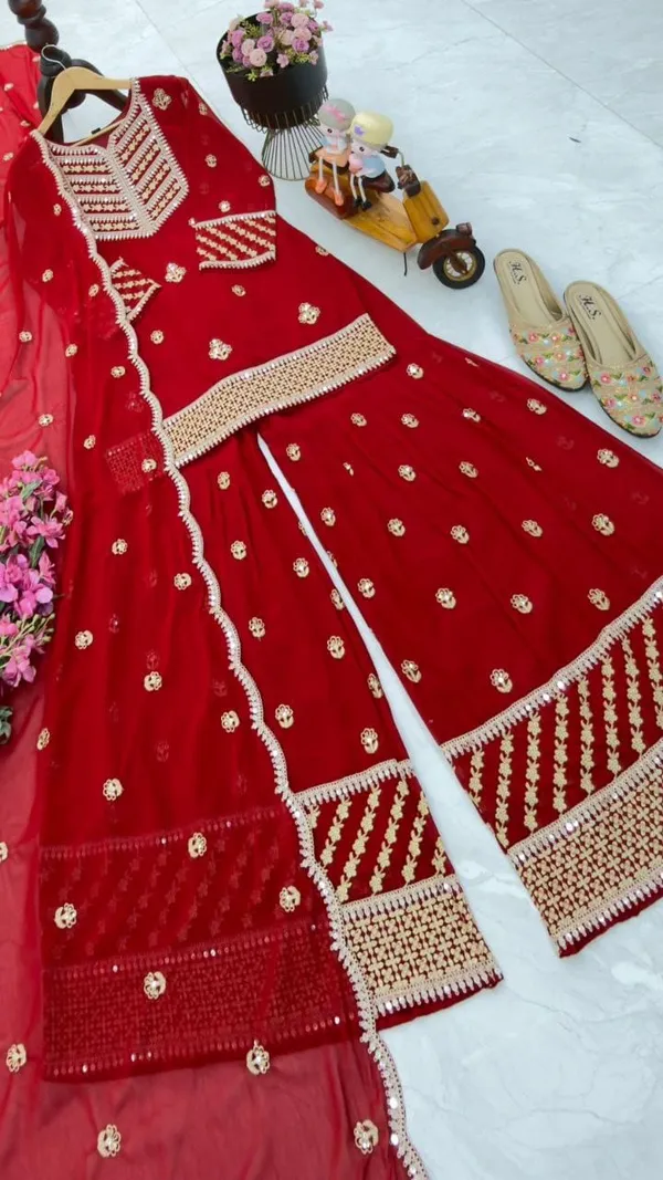 Designer_Party_Top_Pallazo_&_Dupatta_Set
