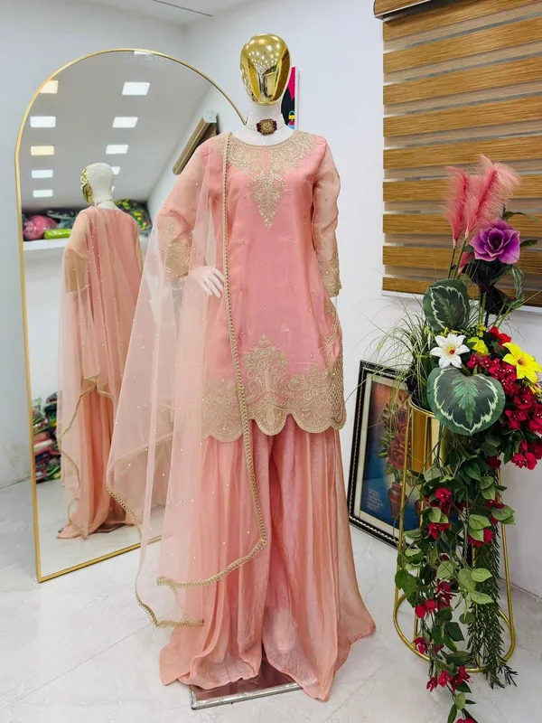 Designer_Party_Top_Pallazo_&_Dupatta_Set
