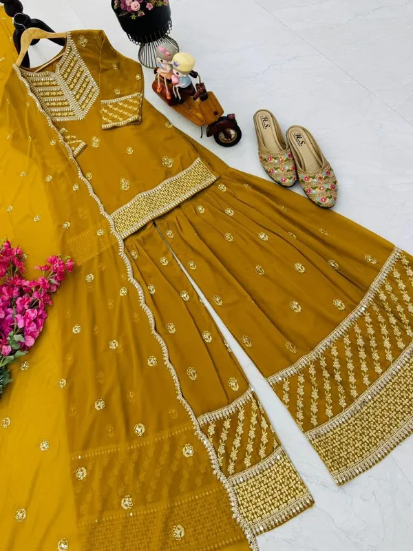 Designer_Party_Top_Pallazo_&_Dupatta_Set