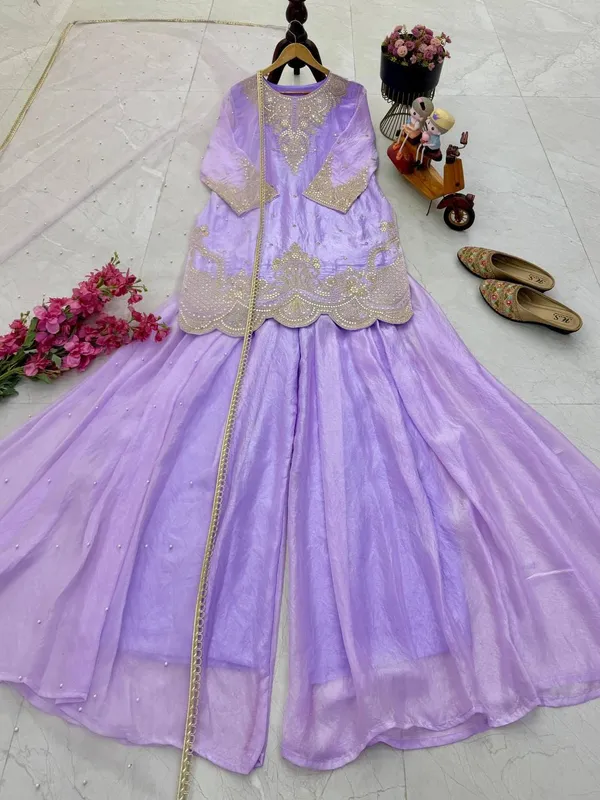 Designer_Party_Top_Pallazo_&_Dupatta_Set