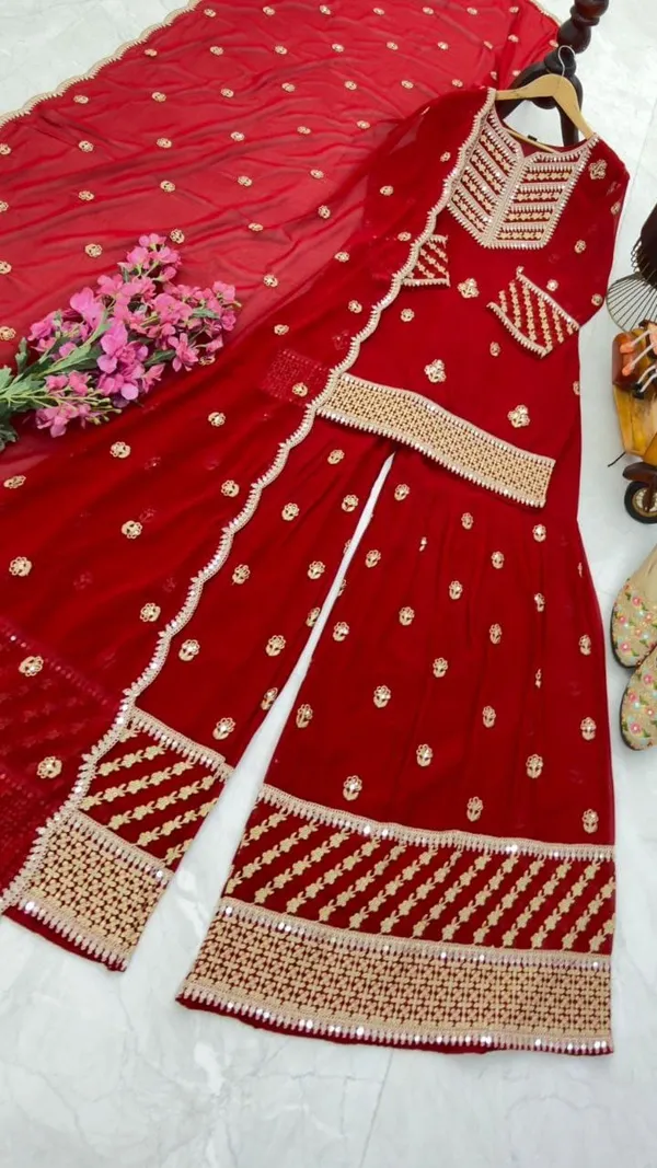 Designer_Party_Top_Pallazo_&_Dupatta_Set