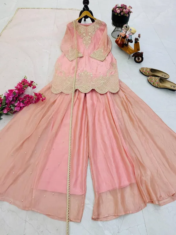 Designer_Party_Top_Pallazo_&_Dupatta_Set