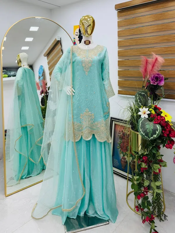 Designer_Party_Top_Pallazo_&_Dupatta_Set