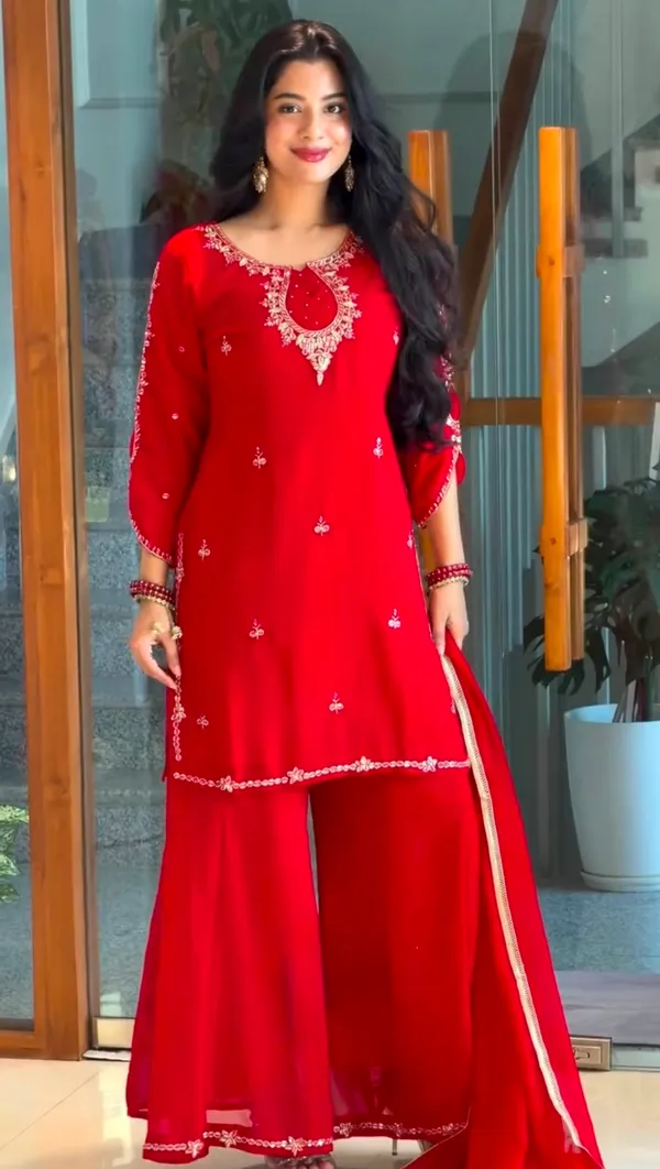 Designer_Party_Wear_Heavy_Faux_Georgette_Top_Plazzo_Dupatta_Set