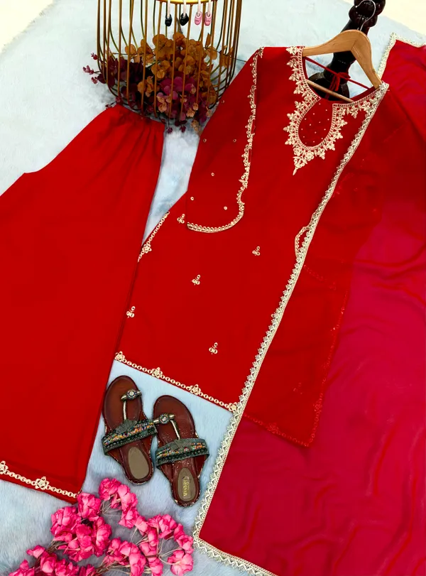 Designer_Party_Wear_Heavy_Faux_Georgette_Top_Plazzo_Dupatta_Set