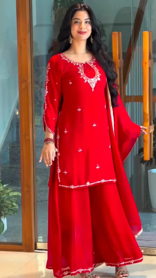 Designer_Party_Wear_Heavy_Faux_Georgette_Top_Plazzo_Dupatta_Set