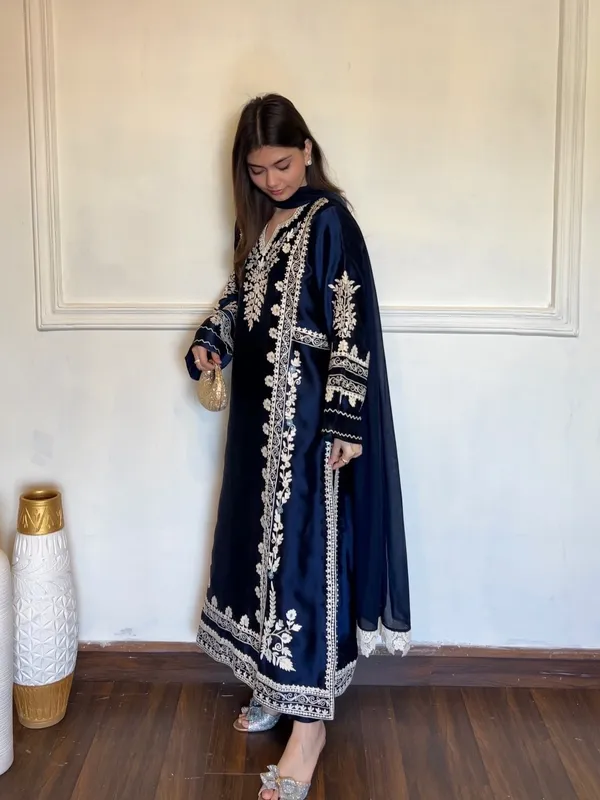 Designer_Party_Wear_Long_Kaftan_with_Bottom_and_Dupatta