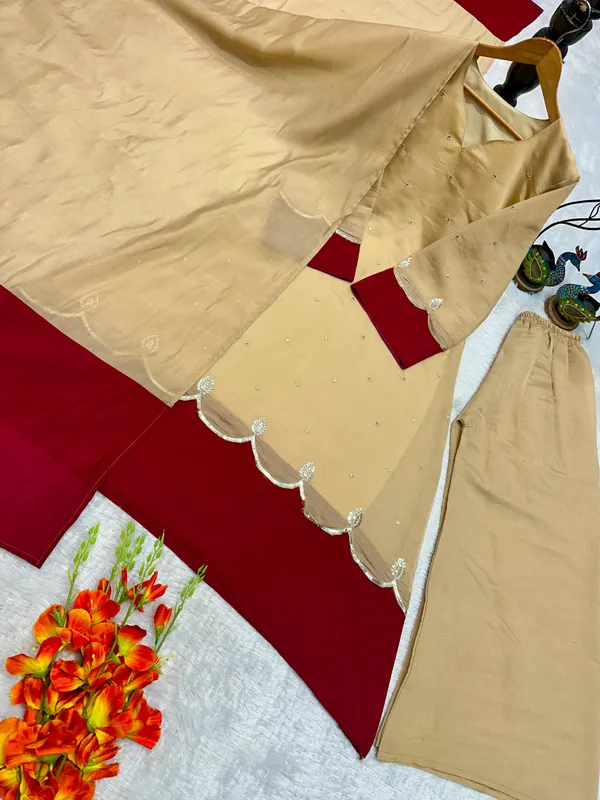Designer_Party_Wear_Round_Cut_Kurti_and_Pent_Plazzo_with_Fancy_Dupatta_with_Embroidery_Work