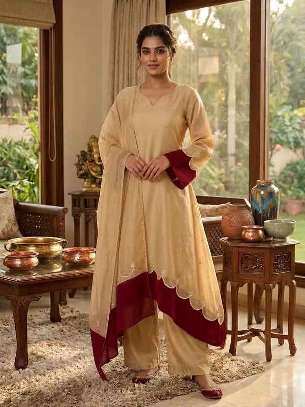 Designer_Party_Wear_Round_Cut_Kurti_and_Pent_Plazzo_with_Fancy_Dupatta_with_Embroidery_Work
