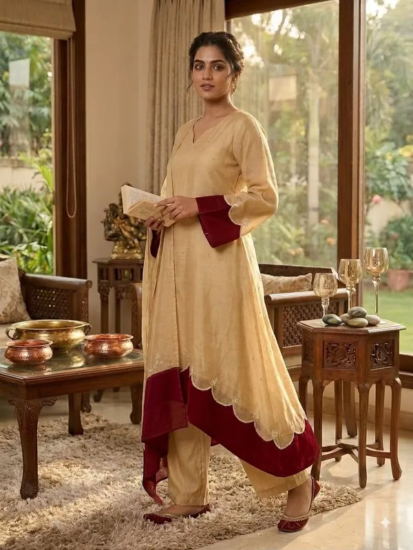 Designer_Party_Wear_Round_Cut_Kurti_and_Pent_Plazzo_with_Fancy_Dupatta_with_Embroidery_Work