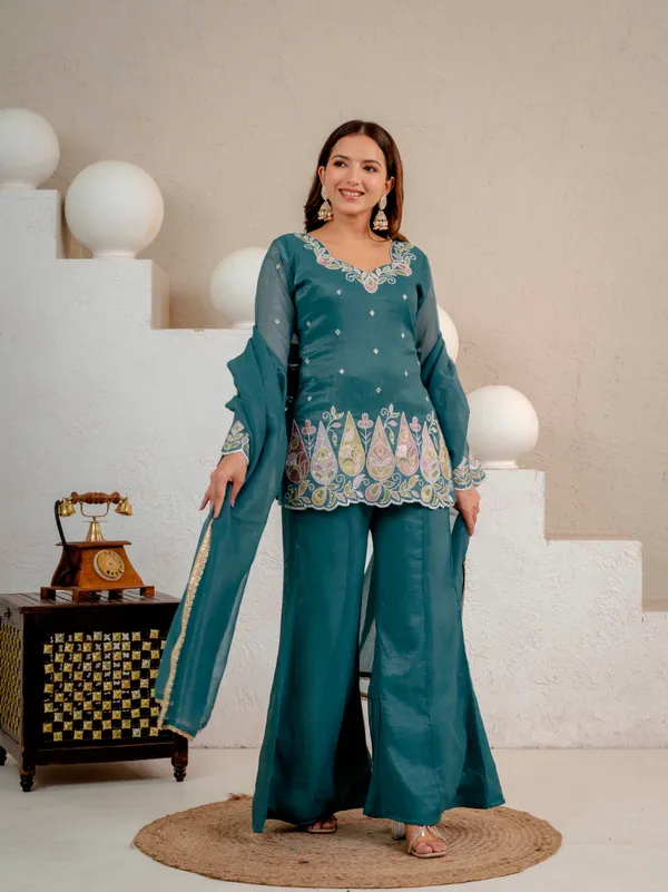 Designer_Party_Wear_Top_Plazzo_and_Dupatta_Set