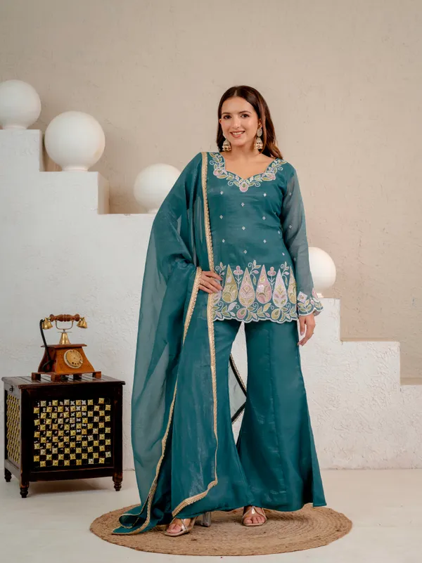Designer_Party_Wear_Top_Plazzo_and_Dupatta_Set