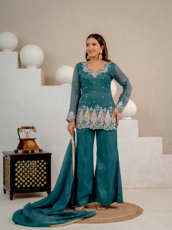 Designer_Party_Wear_Top_Plazzo_and_Dupatta_Set
