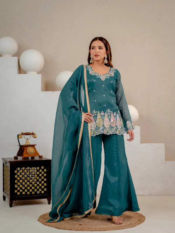 Designer_Party_Wear_Top_Plazzo_and_Dupatta_Set