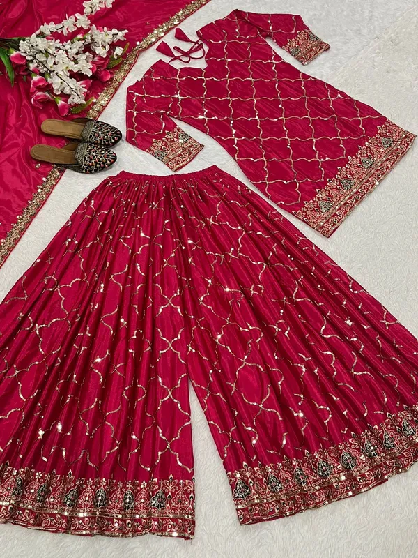 Designer_Party_Wear_Top_Sharara_Plazzo_Dupatta_Set
