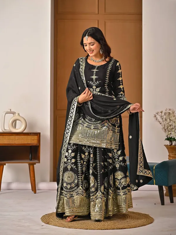 Designer_Party_Wear_Top_Sharara_Plazzo_Dupatta_Set