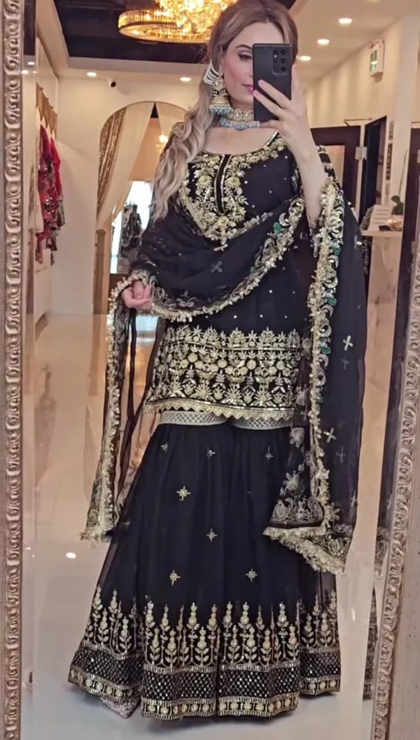 Designer_Party_Wear_Top_Sharara_Plazzo_Dupatta_Set